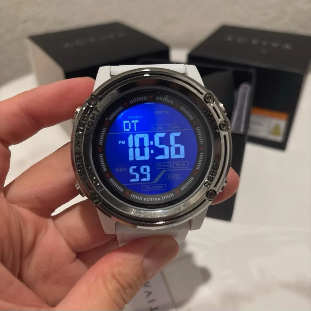 Activa Voyager of Time X Invicta Men's Digital Watch - 52mm, White NWT